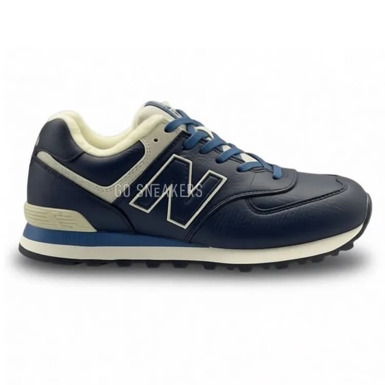 Мужские кроссовки New Balance 574 Winter Leather Black/Blue 