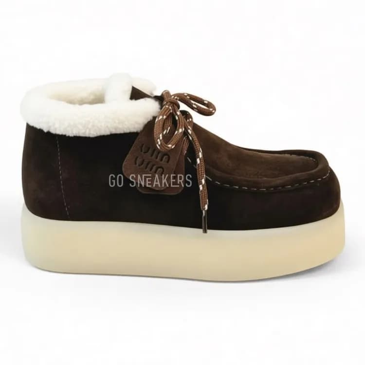 Женские ботинки Miu-Miu Chukka Platform Chocolate