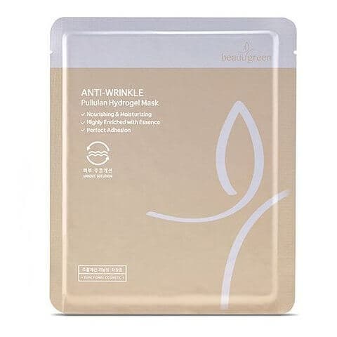 Омолаживающая гидрогелевая маска для упругости кожи Beauugreen Anti-Wrinkle Pullulan Hydrogel Mask