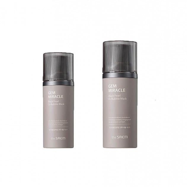 Кислородная маска с экстрактом черного жемчуга The Saem Gem Miracle Black Pearl O2 Bubble Mask