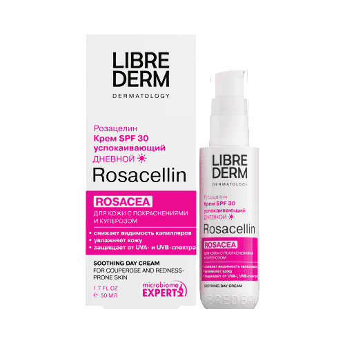Либридерм (Librederm) Rosacellin Крем дневной успокаивающий SPF30 1 шт