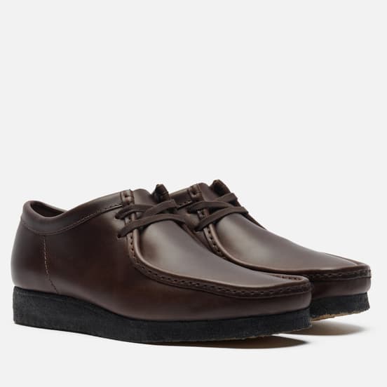 Мужские ботинки Clarks Originals Wallabee Leather Dark Brown