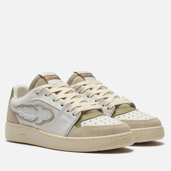 Женские кроссовки Enterprise Japan Egg Rocket 1 Nappa/Cow Suede/Calf White/Kaki