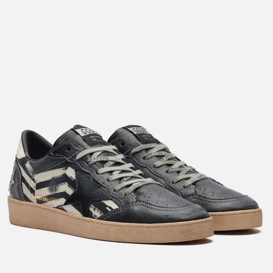 Мужские кроссовки Golden Goose Ball Star Suede Star Black/Cream