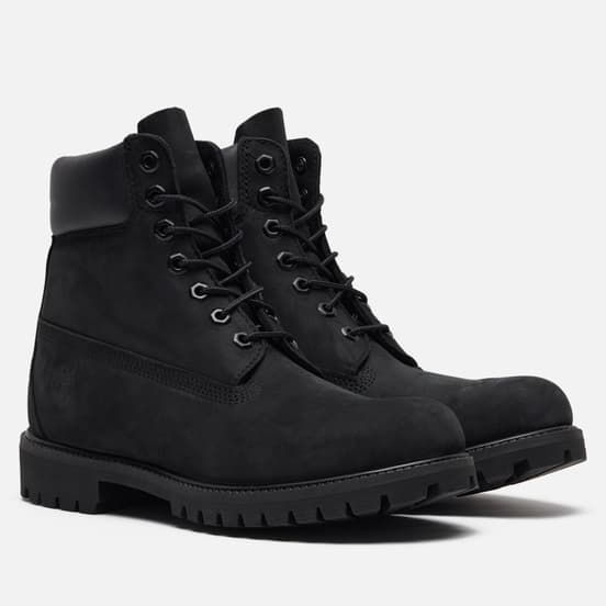 Мужские ботинки Timberland Premium 6-Inch Waterproof Black Nubuck