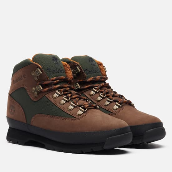 Мужские ботинки Timberland Euro Hiker Dark Brown Nubuck