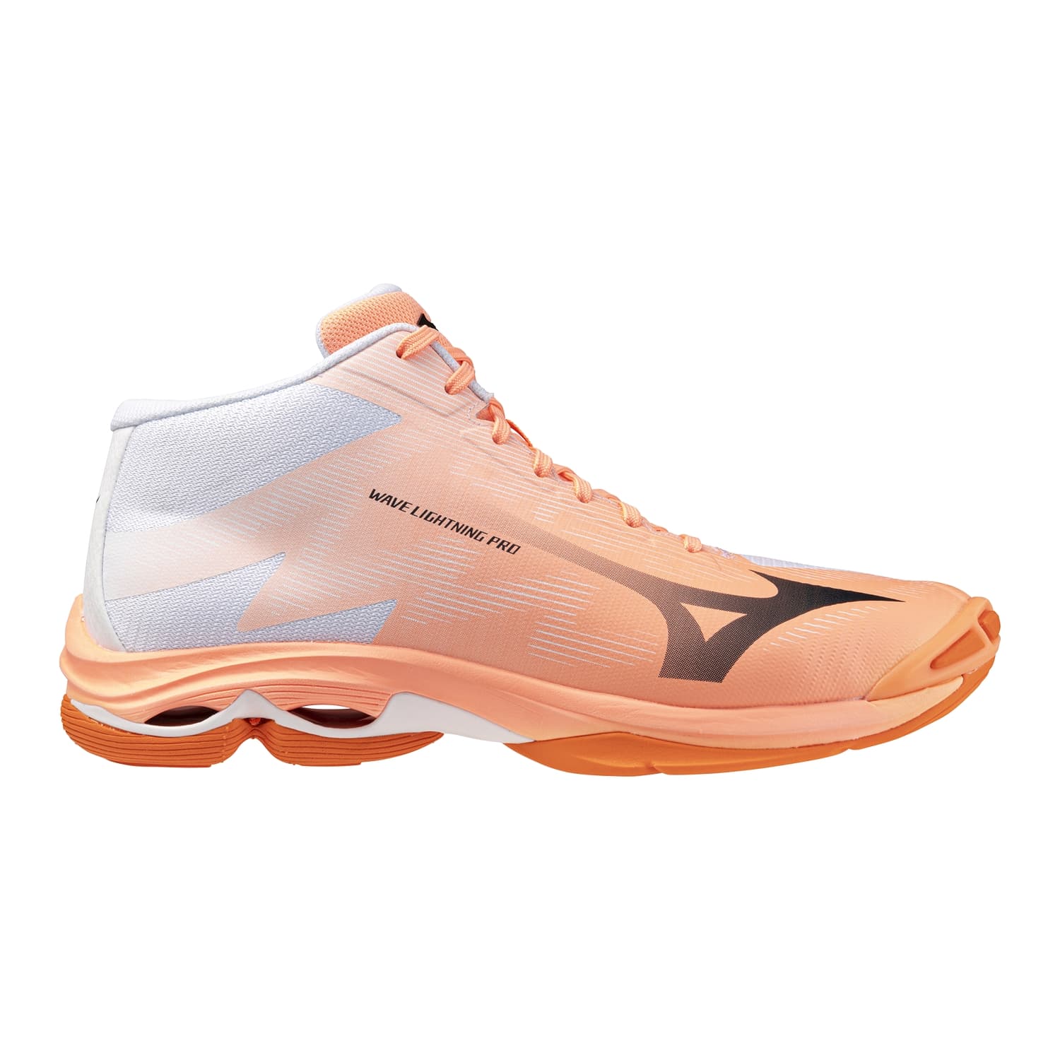 Mizuno WAVE LIGHTNING PRO MID Кроссовки волейбольные Коралловый/Серый/Белый
