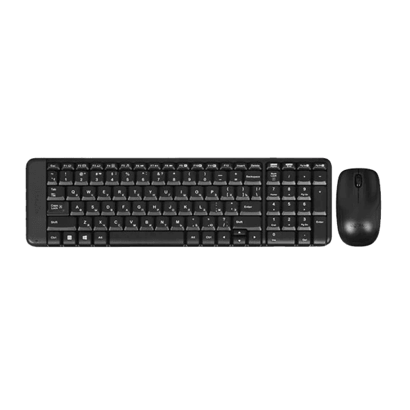 Беспроводной комплект клавиатура + мышь LOGITECH MK220 клав:черный мышь:черный