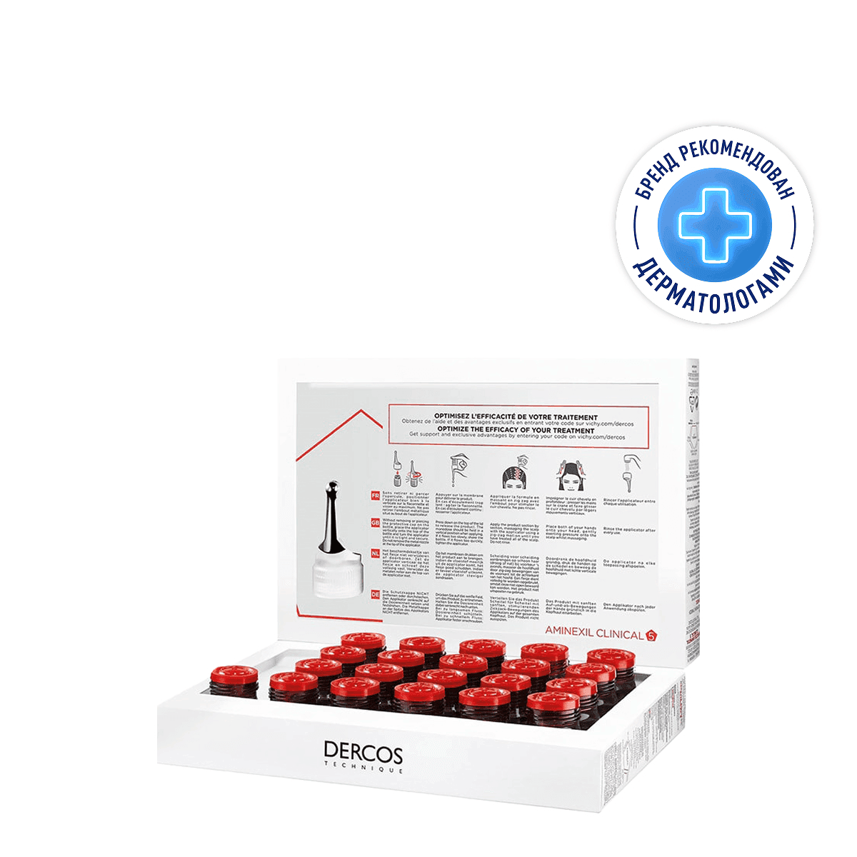 Vichy Dercos Aminexil Intensive 5 Средство комплексное против выпадения волос для женщин ампулы