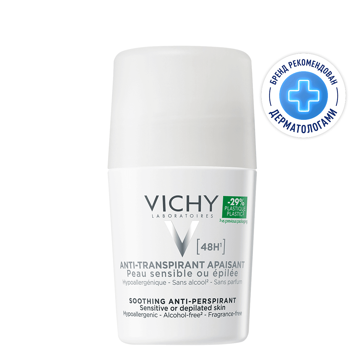 Vichy Дезодорант-антиперспирант шариковый для чувствительной кожи 48 ч