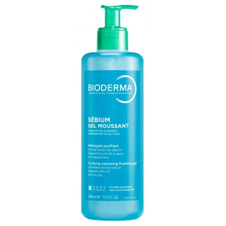 Bioderma sebium очищающий гель с помпой