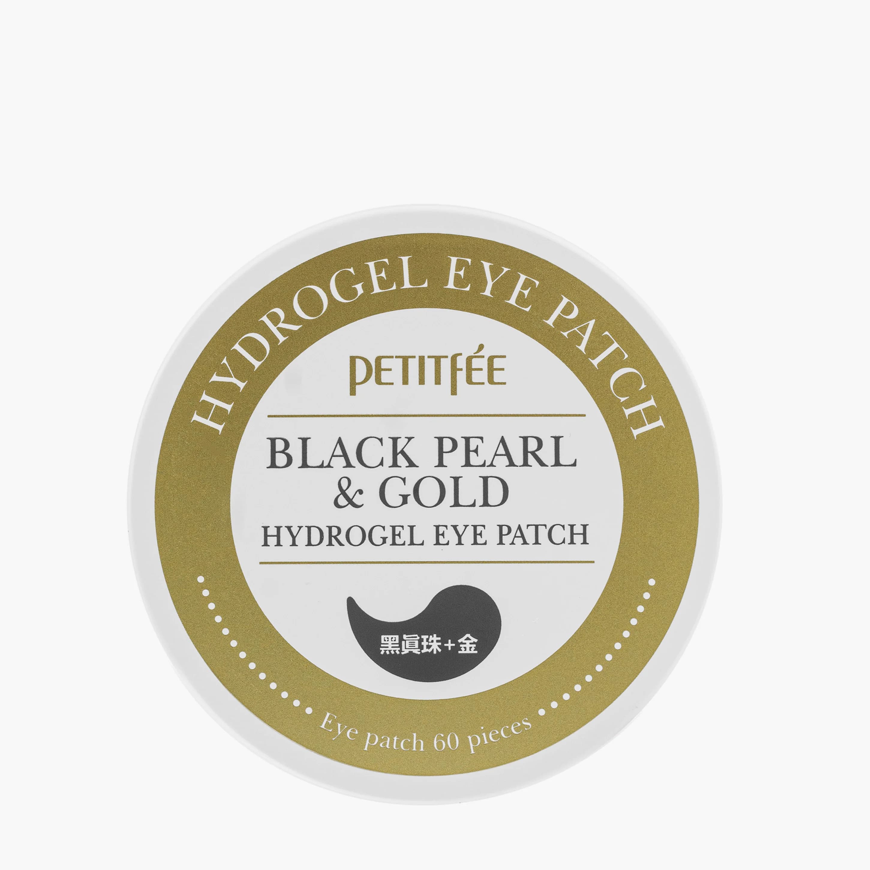 Патчи с экстрактом чёрного жемчуга | Petitfee Black Pearl & Gold Hydrogel Eye Patch 60ea