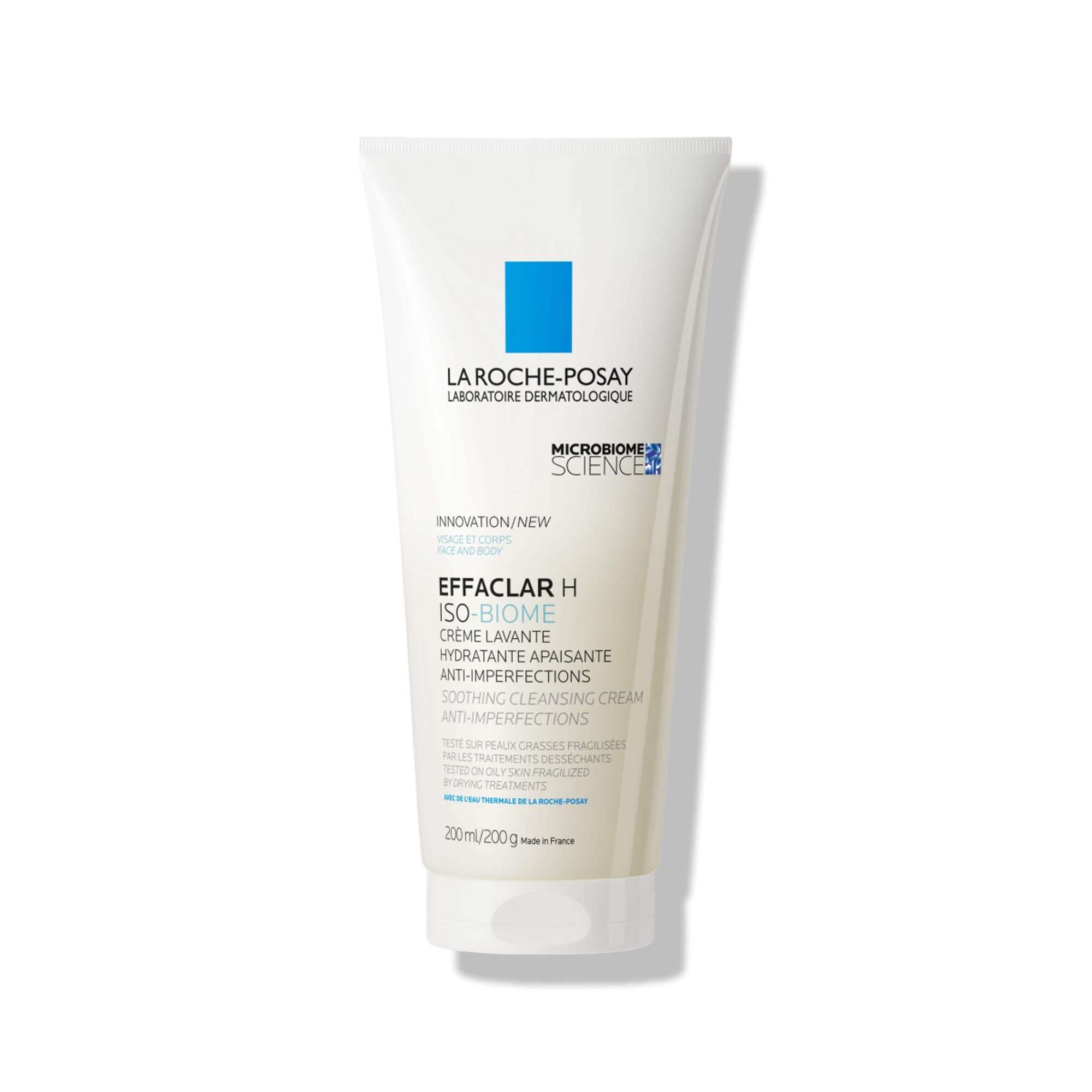 La Roche-Posay Effaclar H Iso-Biome Успокаивающий очищающий крем-гель для лица против несовершенств, от сухости и забитых пор, с маслом карите (ши), ниацинамидом