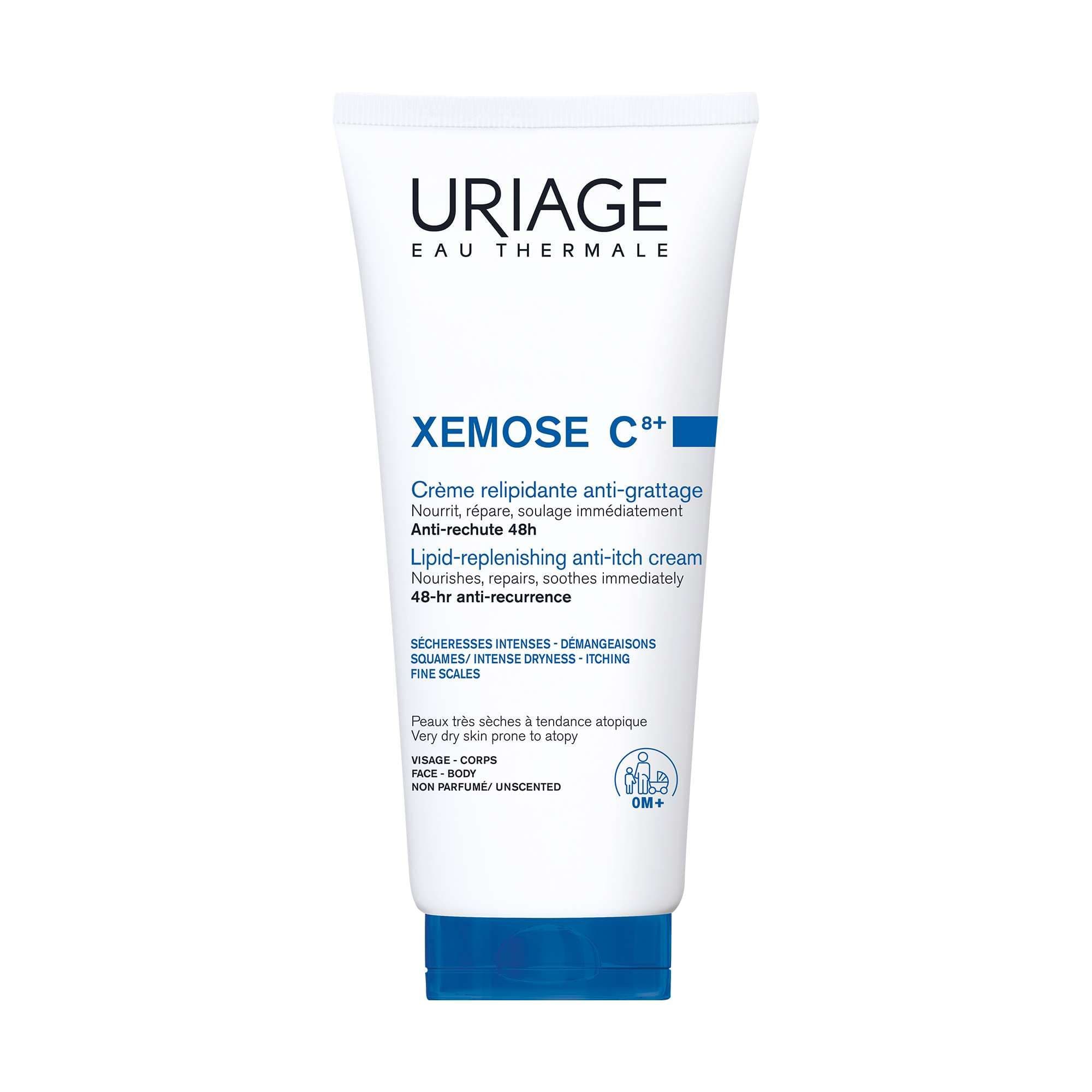 Крем успокаивающий липидовосстанавливающий с церамидами Xemose C8+ Uriage/Урьяж туба