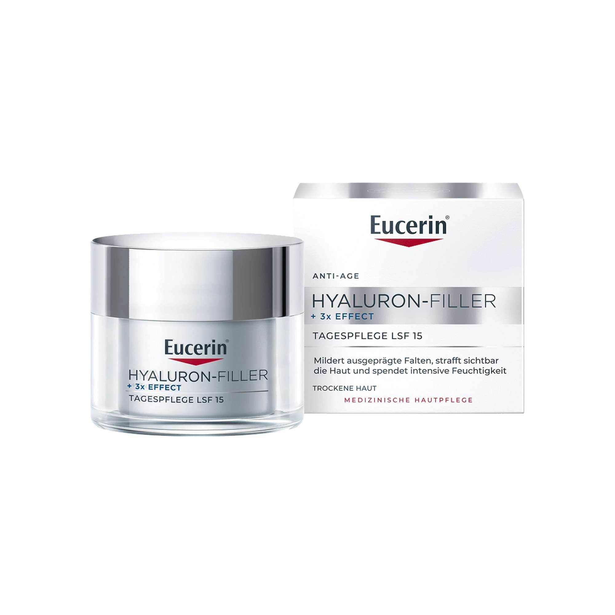 Крем для ухода за сухой чувствительной кожей дневной SPF15 Hyaluron-Filler Eucerin/Эуцерин