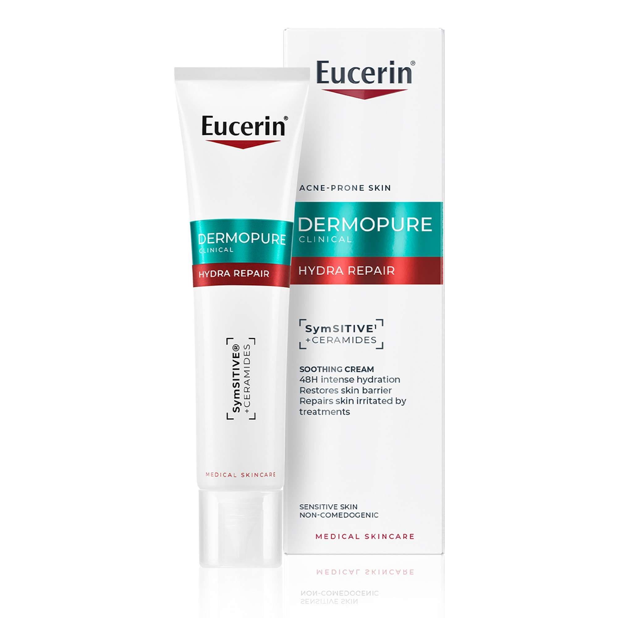 Крем для проблемной кожи увлажняющий успокаивающий DermoPure Hydra Repair Eucerin/Эуцерин туба