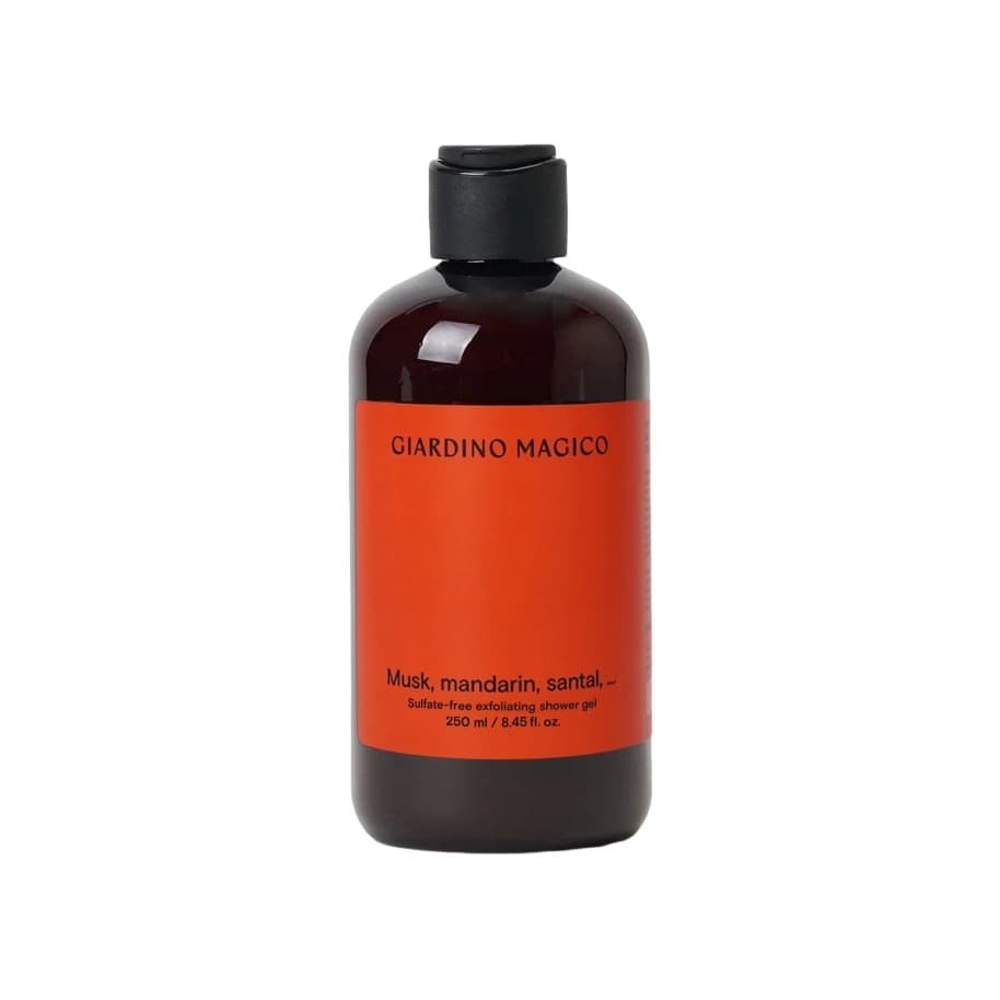 Гель для душа бессульфатный с микрогранулами кремния Musk, mandarin, santal
