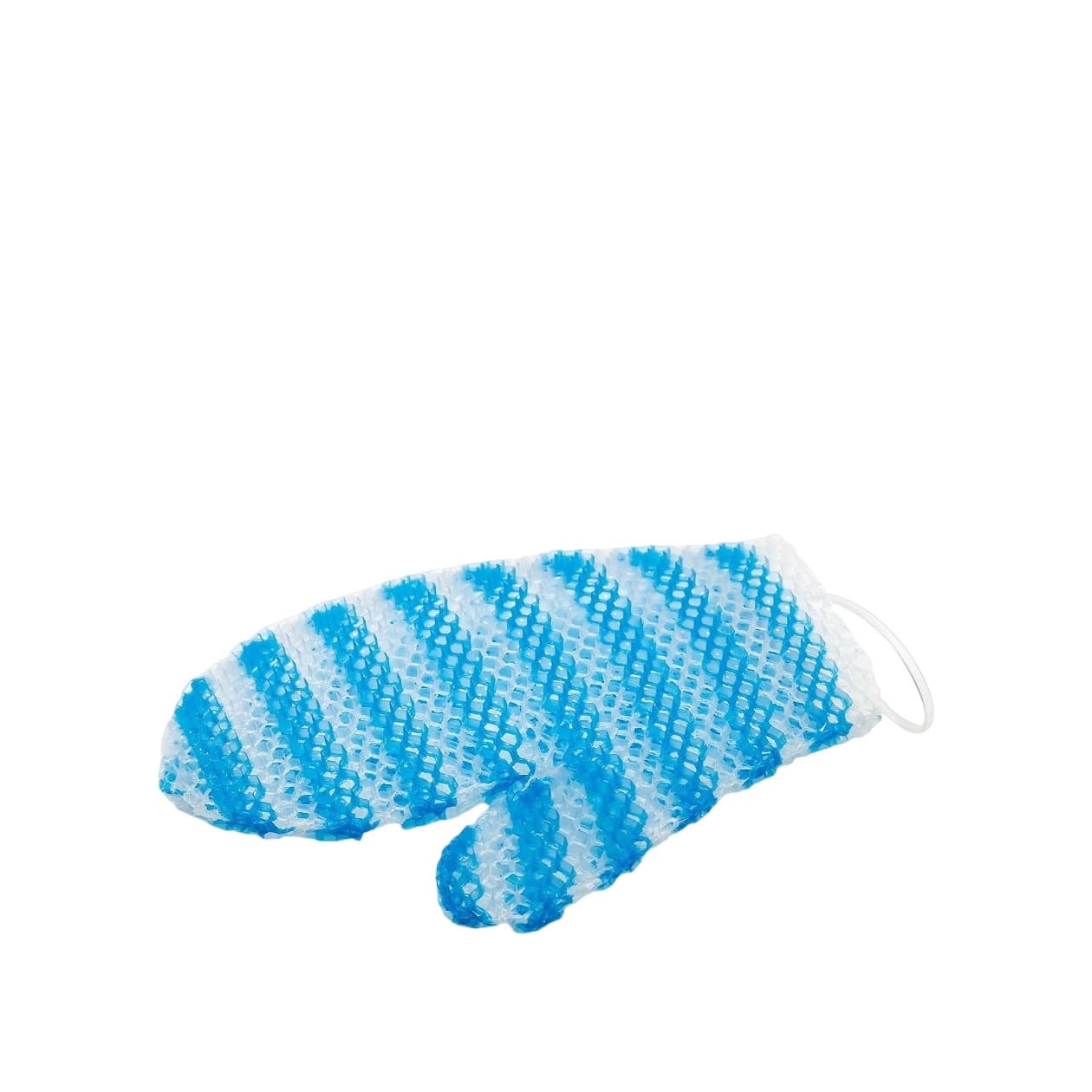 Мочалка-рукавичка для тела бело-голубая Bath Mitt Stimulite®