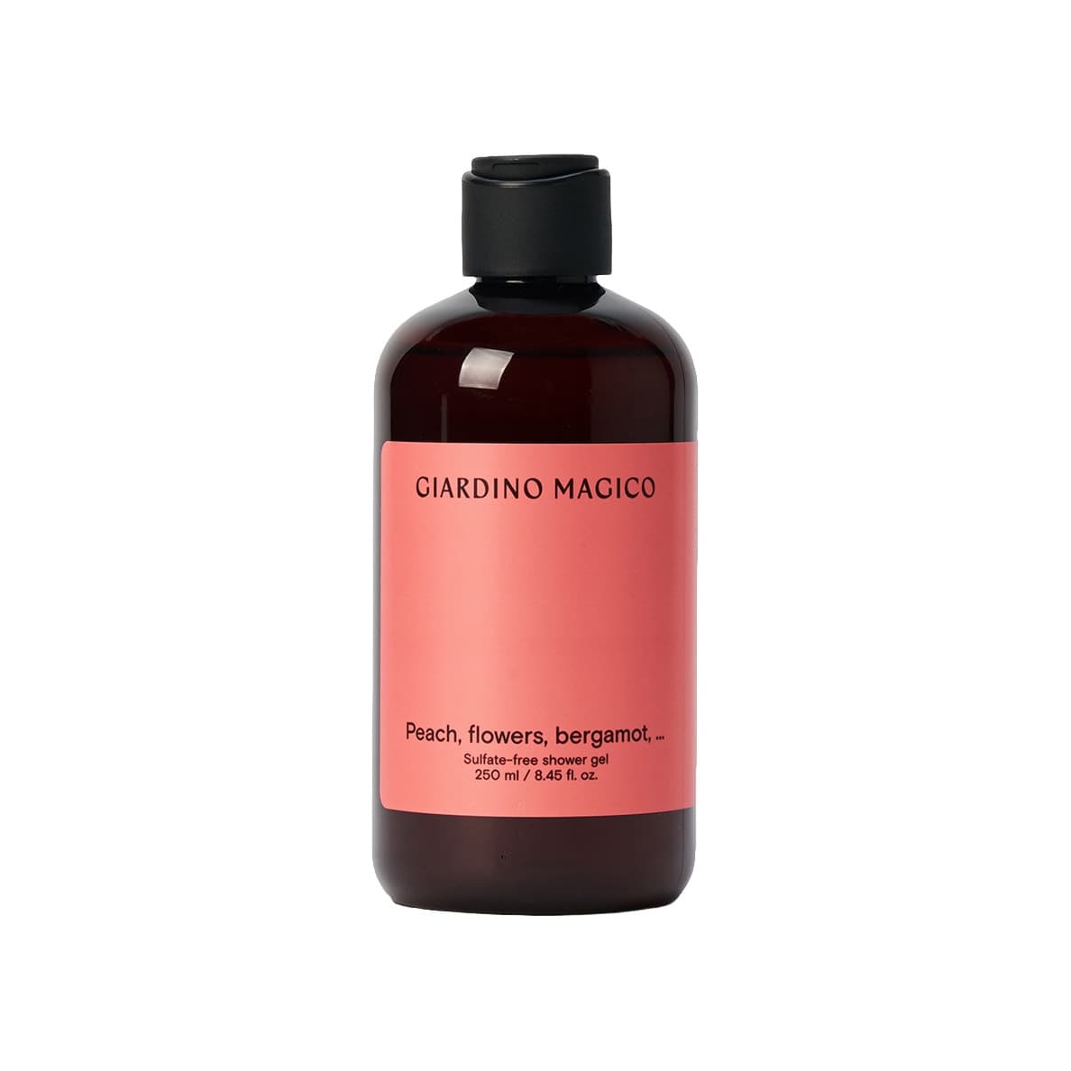 Гель для душа бессульфатный с микрогранулами кремния Peach, flowers, bergamot, …