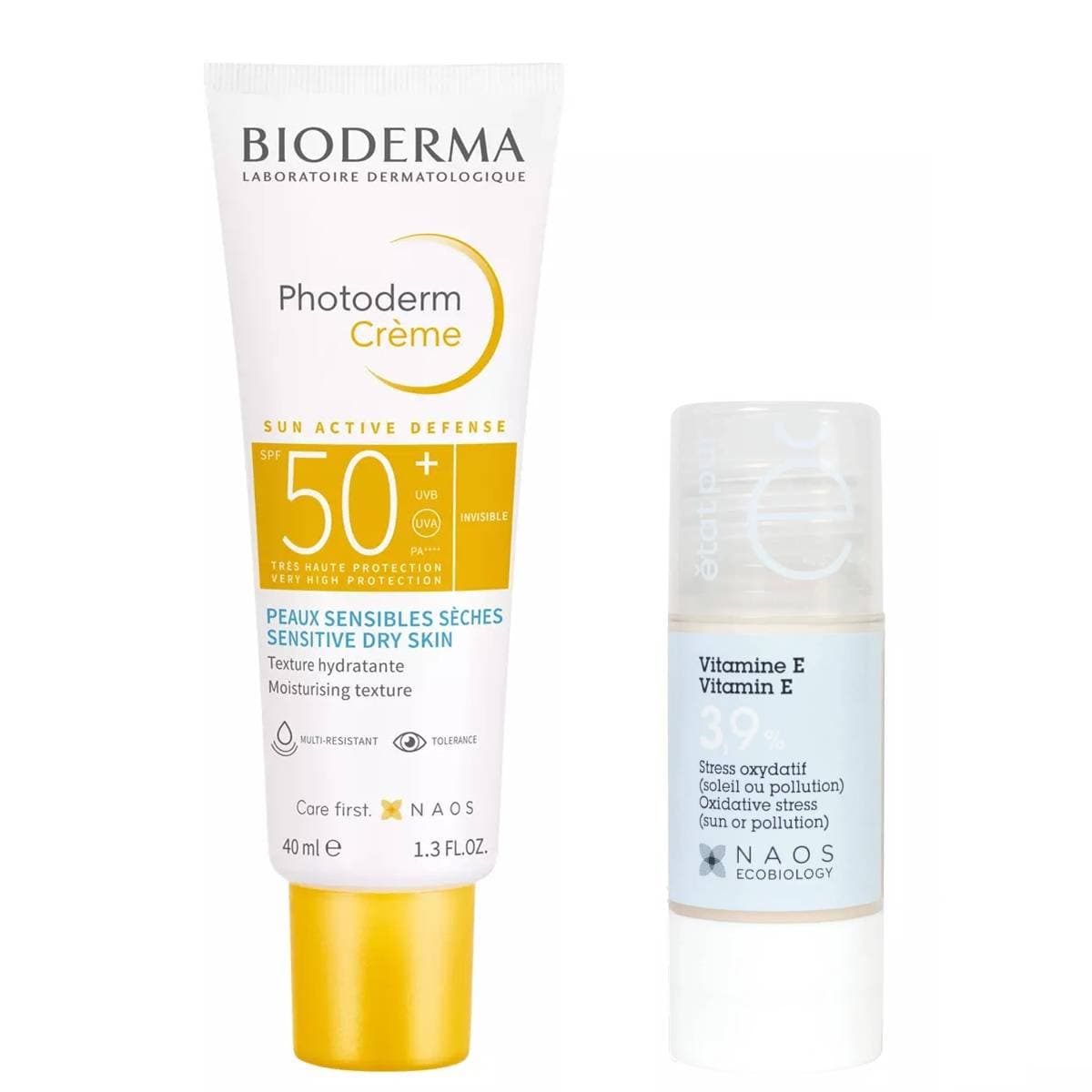 Набор: Bioderma солнцезащитный крем Photoderm SPF50, + Etat Pur сыворотка с витамином Е, 15 мл