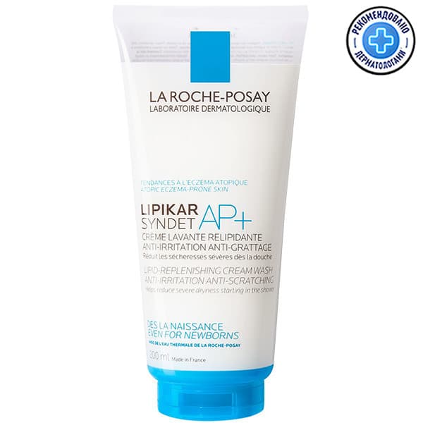 Крем-гель очищающий La Roche-Posay Lipikar Syndet AP+ липидовосстанавливающий для лица и тела