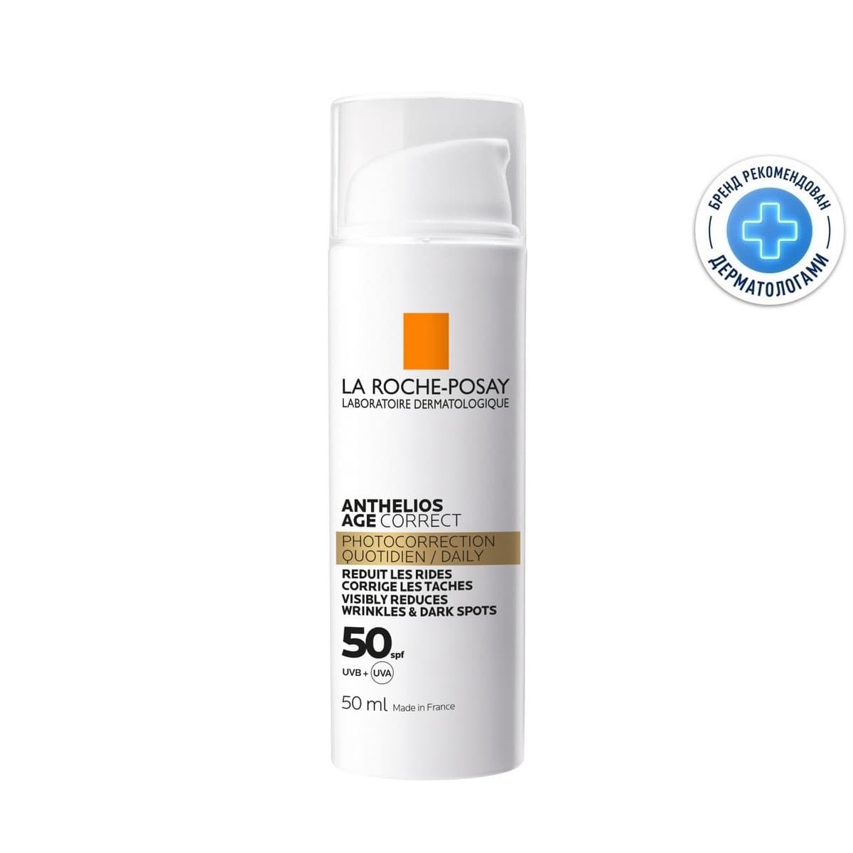 Ля Рош Позе Солнцезащитный антивозрастной крем для лица SPF 50/PPD 19, (La Roche-Posay, Anthelios