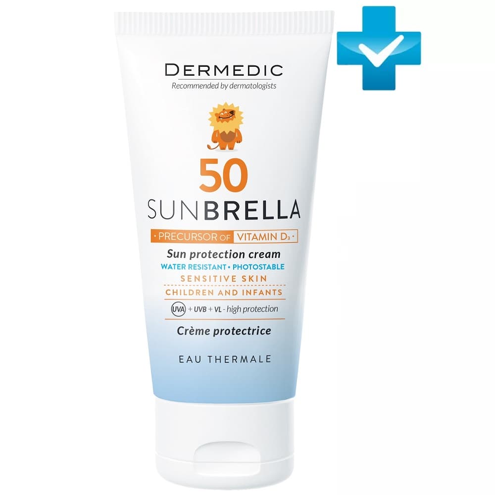 Дермедик Детский солнцезащитный крем для лица SPF 50 Baby Sun Protection Cream, (Dermedic, Sunbrella