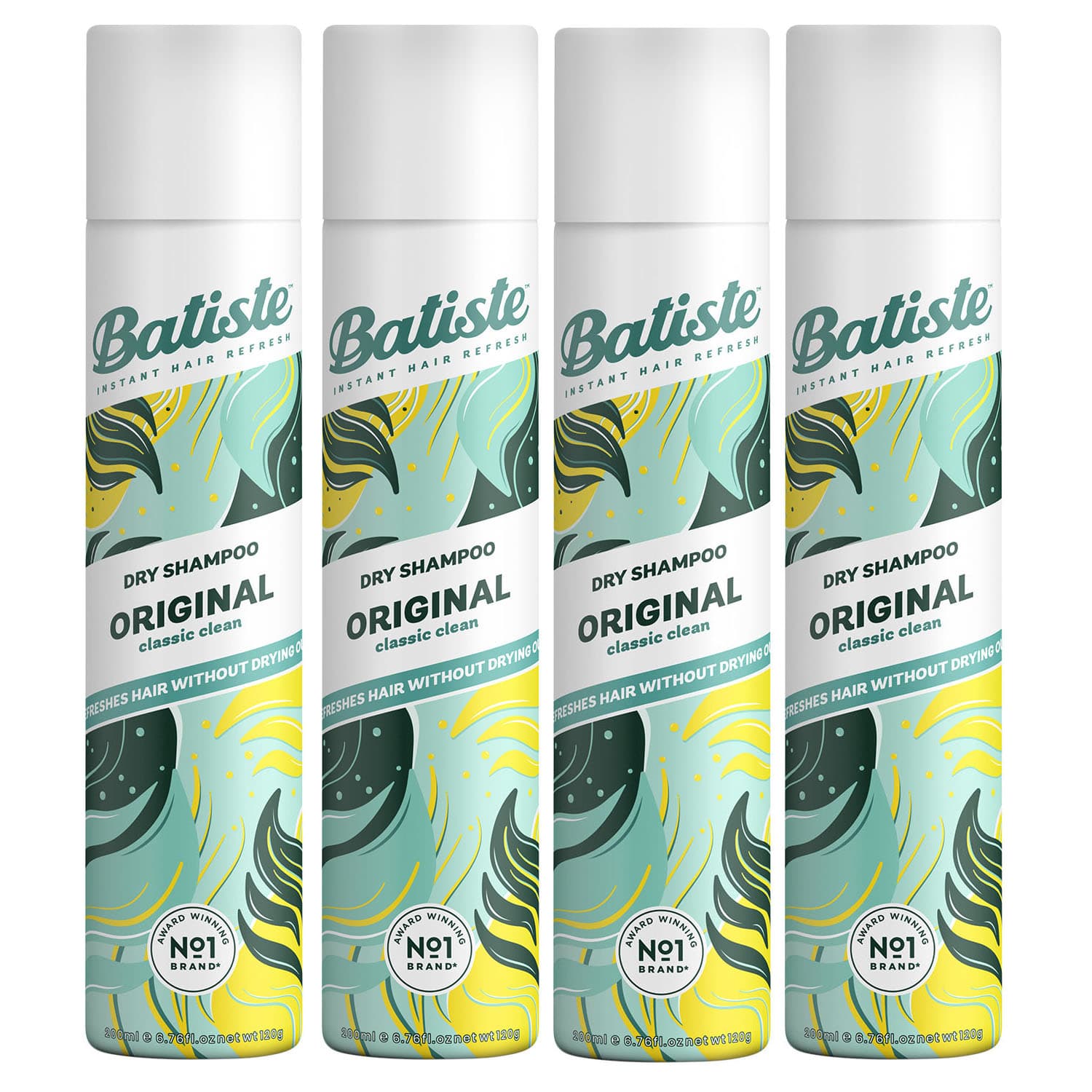 Батист Сухой шампунь для волос Original с классическим ароматом, 4 х (Batiste, Fragrance