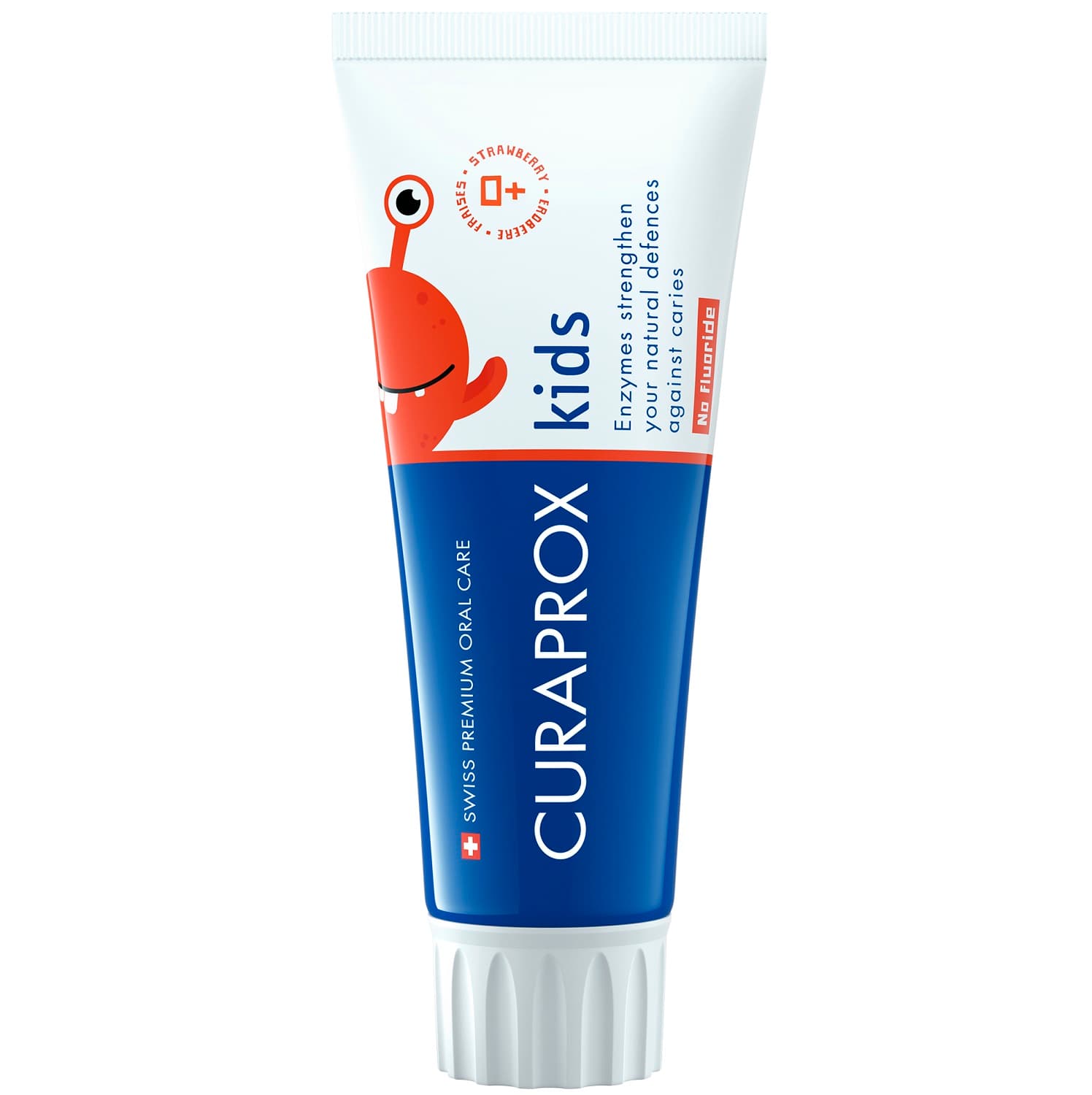 Курапрокс Зубная паста со вкусом клубники Kids Zero 0+, (Curaprox, Детская продукция