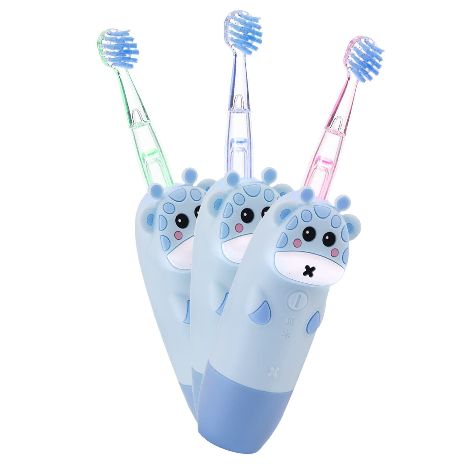 Ревилайн Детская электрическая звуковая зубная щетка RL 025 Baby 1+, голубая, (Revyline, Электрические зубные щетки