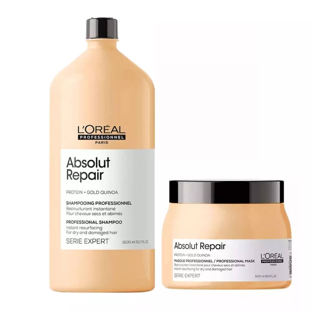 Лореаль Профессионель Набор Absolut Repair для восстановления поврежденных волос (шампунь + маска 500 мл) (L'oreal Professionnel, Serie Expert