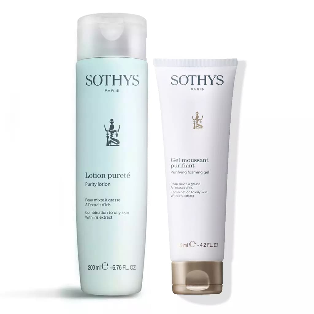 Сотис Набор для очищения жирной кожи лица: гель-мусс + тоник 200 мл (Sothys, Cleansers & Lotions