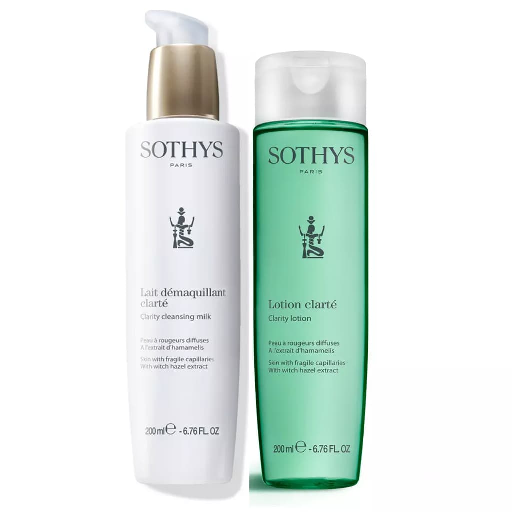 Сотис Набор для кожи с хрупкими капиллярами: молочко + тоник 200 мл (Sothys, Cleansers & Lotions