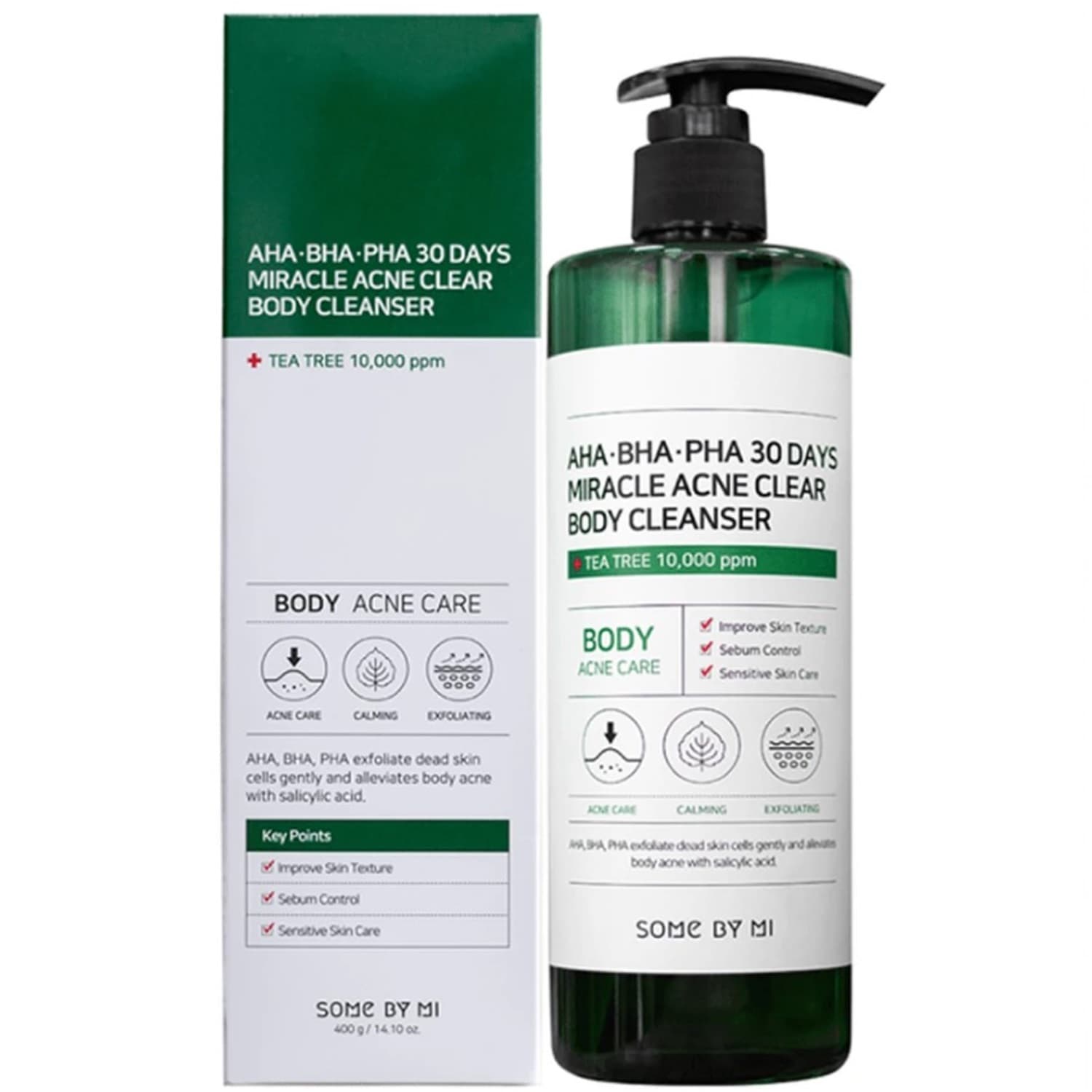 Сом Бай Ми Очищающий гель для тела Acne Clear Body Cleanser с кислотами, (Some By Mi, AHA-BHA-PHA 30 Days