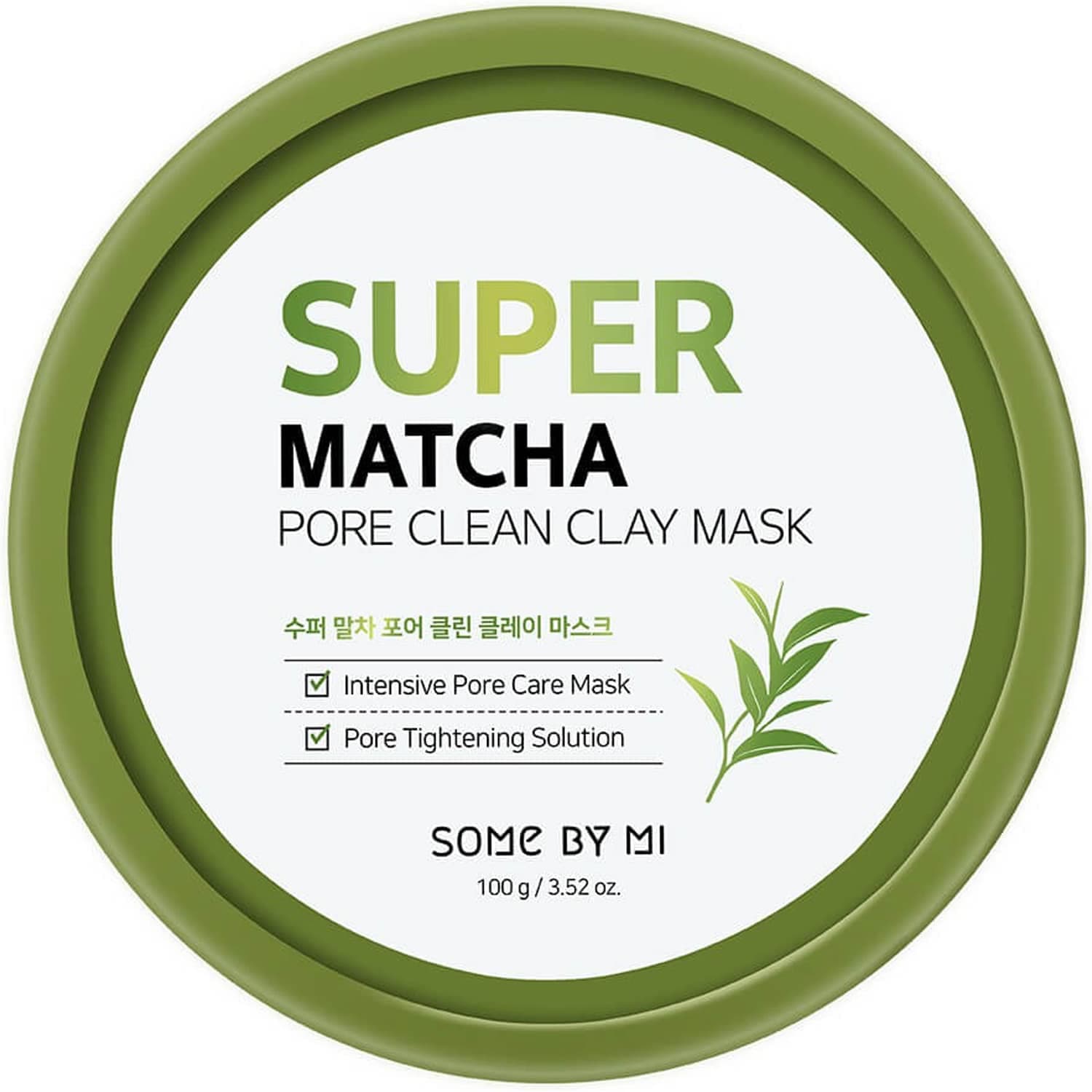 Сом Бай Ми Очищающая глиняная маска с экстрактом чая матча Pore Clean Clay Mask, (Some By Mi, Super Matcha