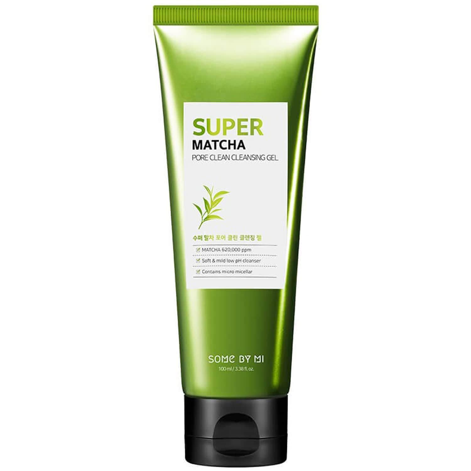 Сом Бай Ми Очищающий гель для умывания с экстрактом чая матча Pore Clean Cleansing Gel, (Some By Mi, Super Matcha