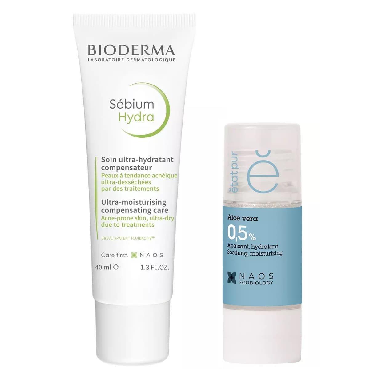 Биодерма Набор: Bioderma крем Sébium Hydra + Etat Pur сыворотка с алоэ вера 15 мл (Bioderma, Sebium)