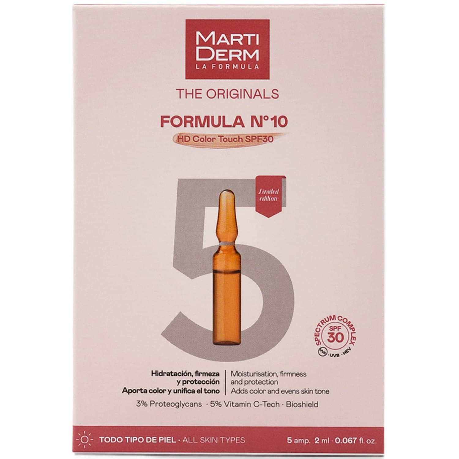 Мартидерм Ампулы «Формула №10 HD Color Touch SPF30», 5 х (Martiderm, Originals
