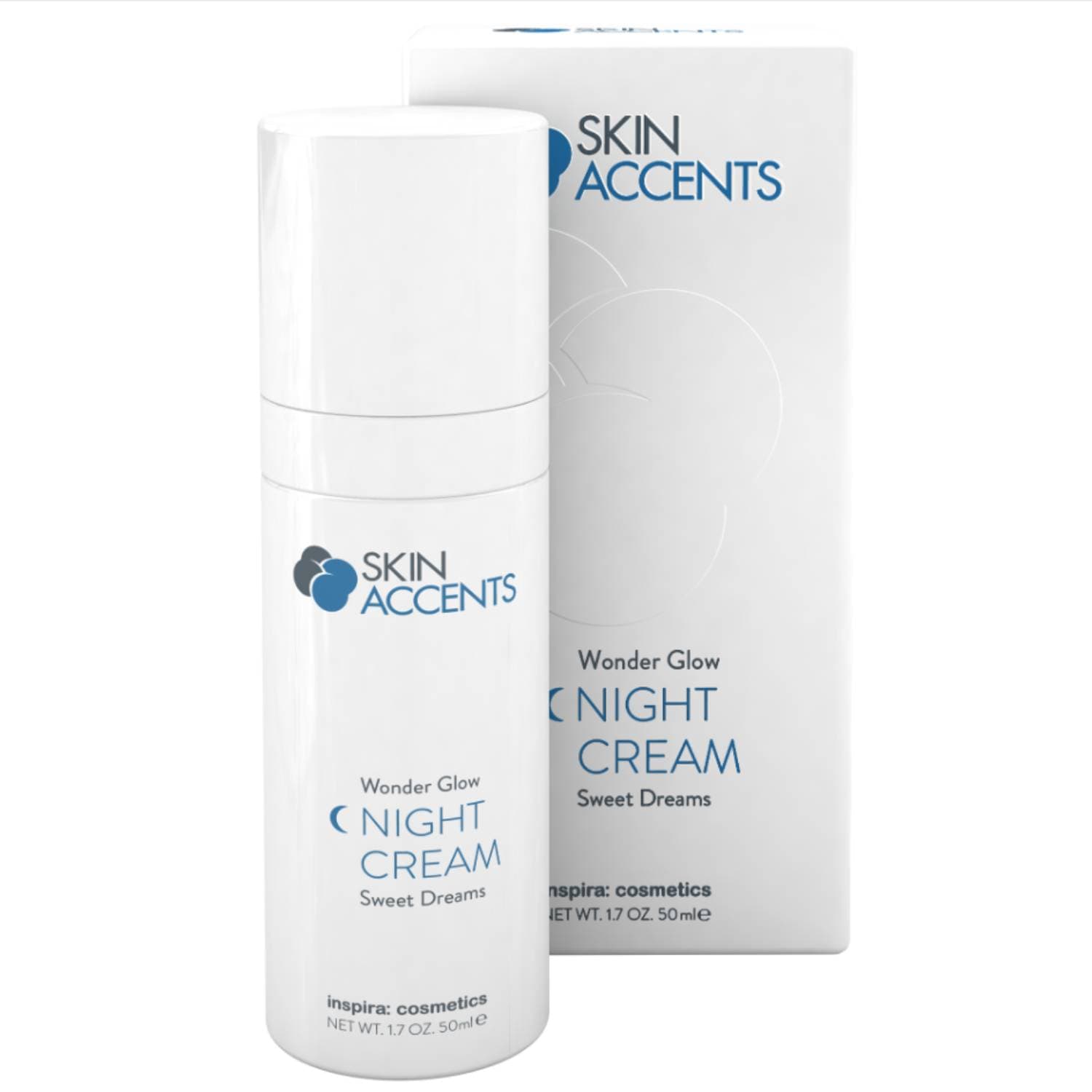 Инспира Косметикс Восстанавливающий ночной крем с двойным эффектом Wonder Glow Night Cream Sweet Dream, (Inspira Cosmetics, Skin Accents)