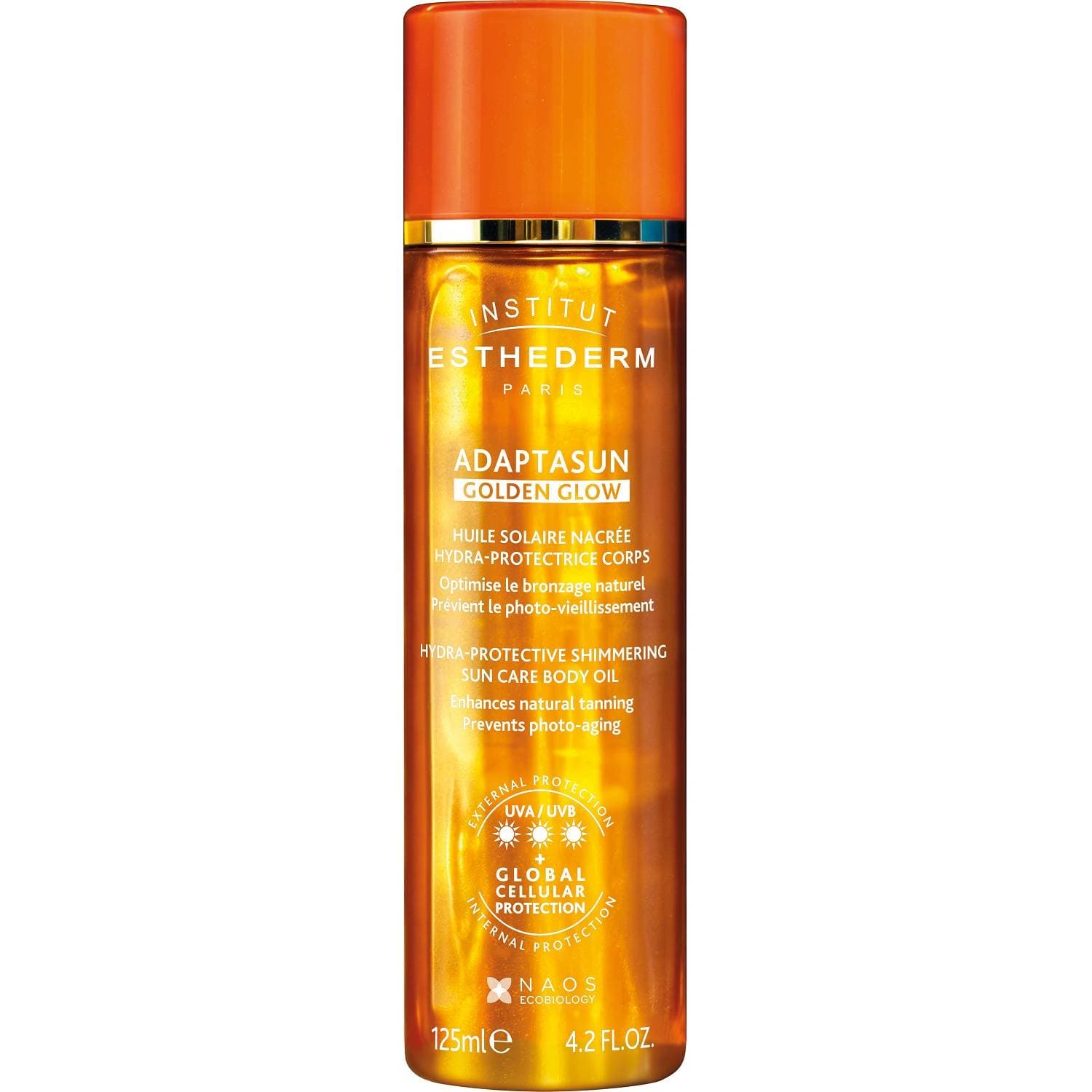 Институт Эстедерм Солнцезащитное масло с шиммером Adaptasun Golden Glow, (Institut Esthederm, Sun Care