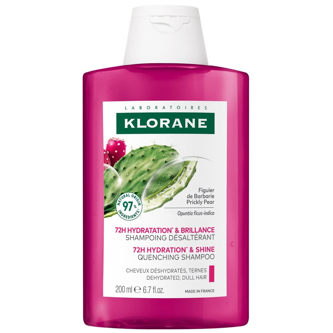 Клоран Увлажняющий шампунь Hydration & Shine с опунцией, (Klorane, Опунция
