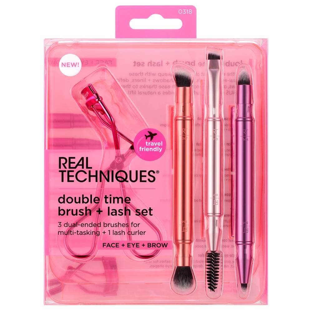 Реал Техникс Набор двусторонних кистей для макияжа Double Time Retractable Brush Set (Real Techniques, Set)