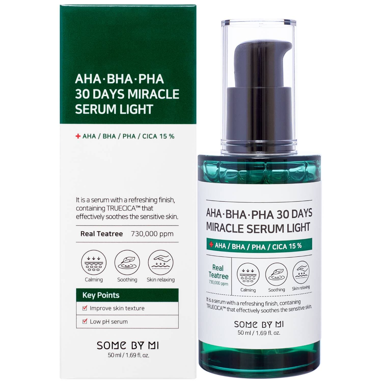 Сом Бай Ми Лёгкая сыворотка с кислотами для лица Miracle Serum Light, (Some By Mi, AHA-BHA-PHA 30 Days