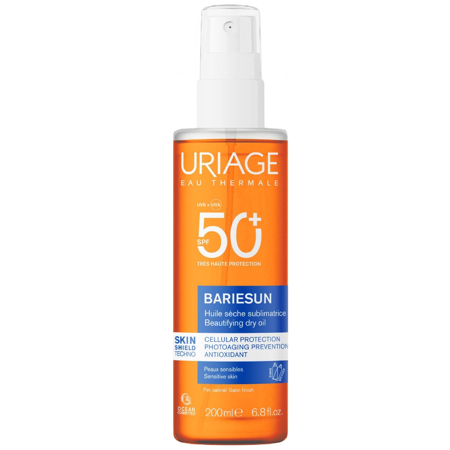 Урьяж Сухое масло для красоты и сияния кожи Sublim Oil SPF50+, (Uriage, Bariesun