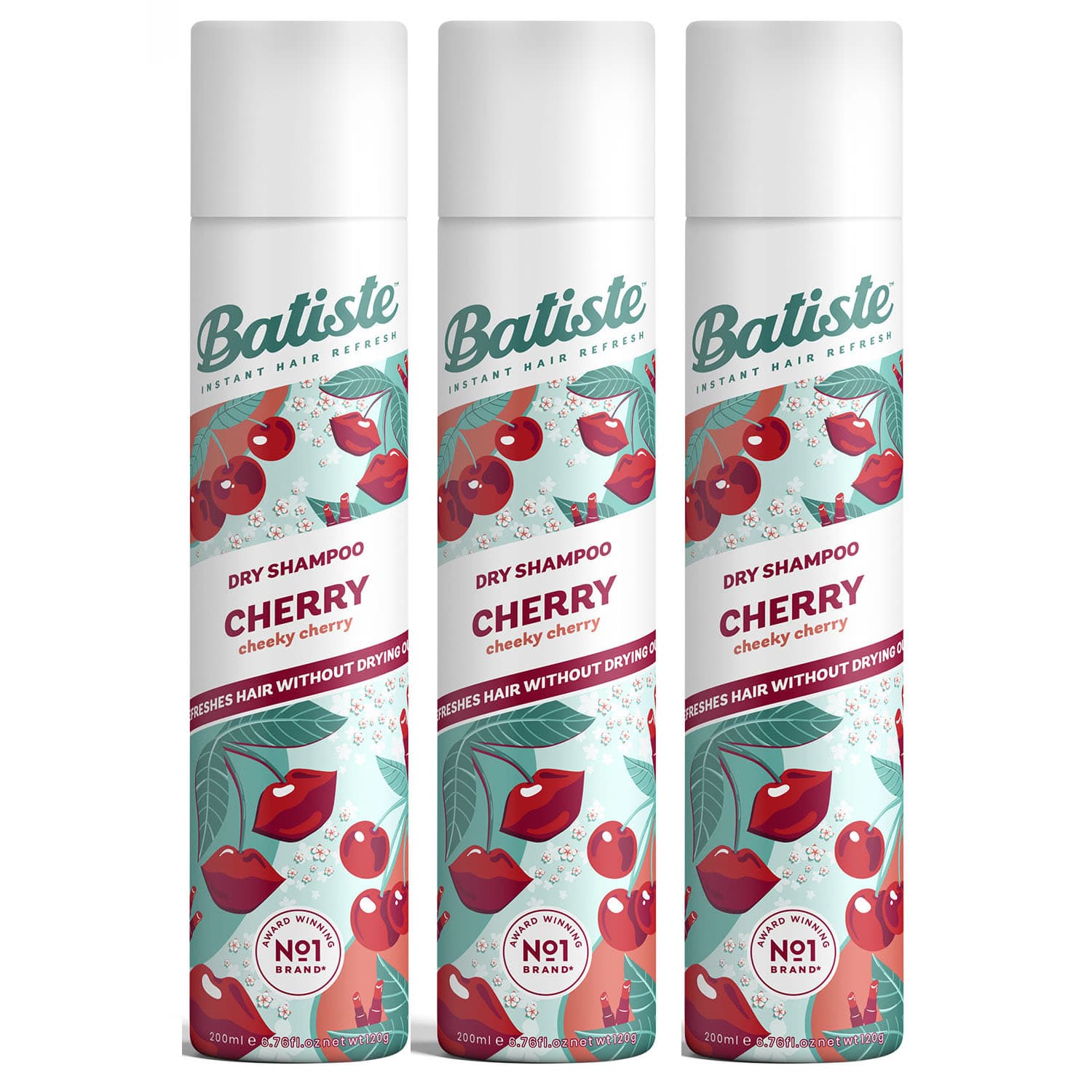 Батист Сухой шампунь для волос Cherry с ароматом вишни, 3 х (Batiste, Fragrance