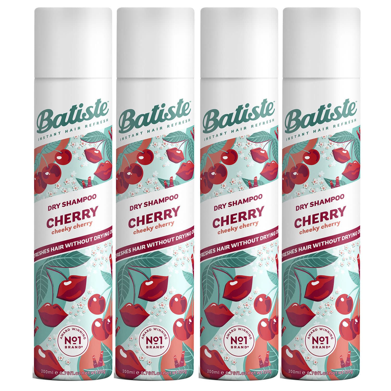 Батист Сухой шампунь для волос Cherry с ароматом вишни, 4 х (Batiste, Fragrance