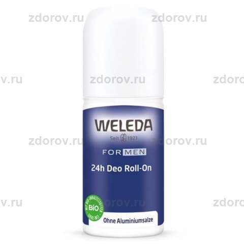 Веледа (Weleda) дезодорант фл-ролик. 24часа д/мужчин