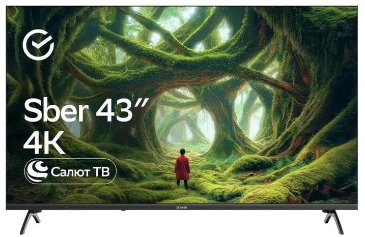 Телевизор Sber SDX-43U5500DBA 43" 3840x2160 (4K) чёрный, SDX-43U5500DBA