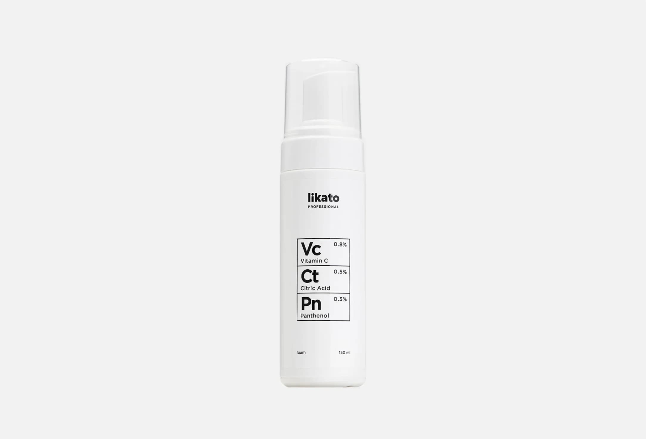 Foaming cream with vitamin C
