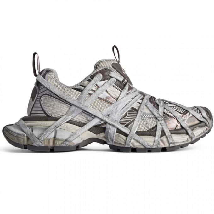 Balenciaga 3XL Extreme Lace Sneaker Brown Grey Beige